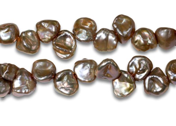Platinum Rose Keshi Nugget Pearls