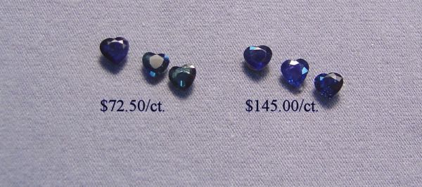 Sapphire 4.5x4.5mm Hearts