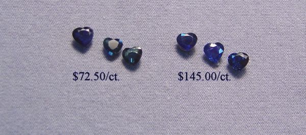 Wholesale Sapphire 4.5x4.5mm Hearts