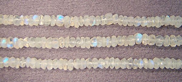 Peristerite Faceted Rondel Beads