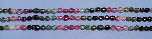 Smooth Lotus Seed Tourmaline Beads