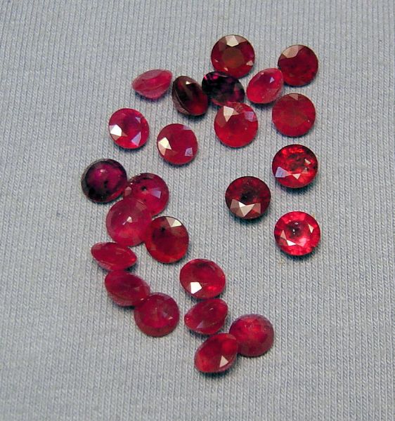 Ruby Faceted Rounds 5-6mm - $395.00/ct.
