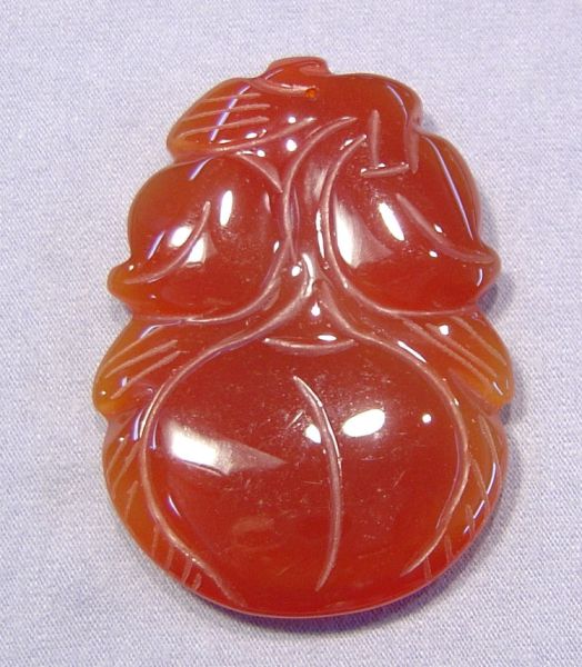 Carnelian Peach Pendant - 1Drill Hole