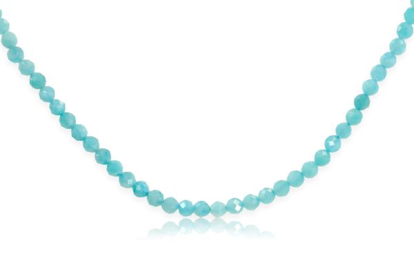 4mm faceted amazonite bead strands