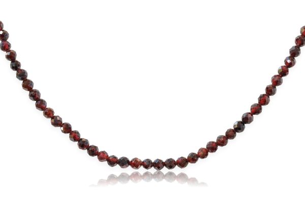 4mm faceted garnet beads
