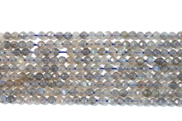 4mm faceted labradorite beads
