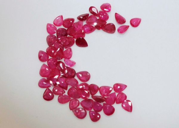 4x5mm Pear Ruby at $75.00/ct.