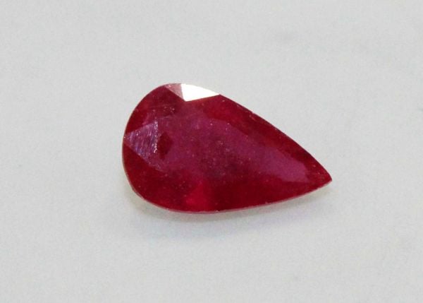 Ruby Faceted  Pear, 0.38 ct. - 4x6.1mm