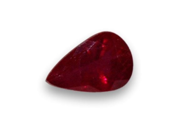 Ruby Faceted Pear, 0.46 ct. - 4x6mm 