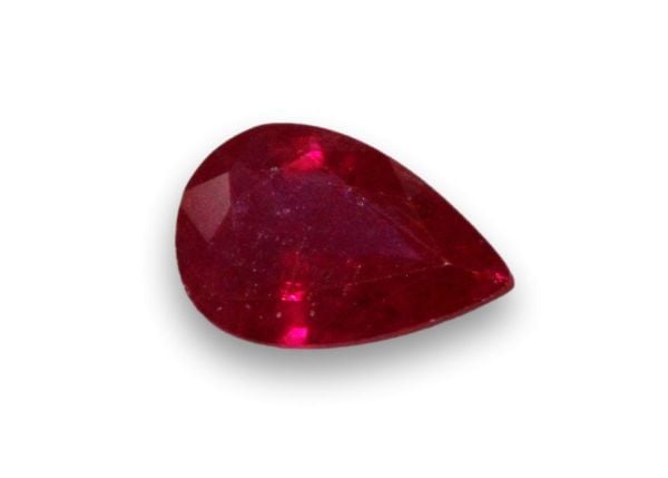 Ruby Faceted Pear, 0.50 ct. - 4x6mm