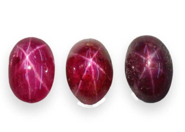 Star Ruby Oval Cabochons - 4x6mm