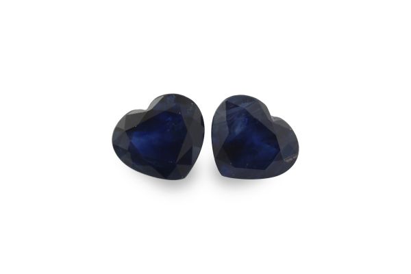 Wholesale 1.23 ct Sapphire Heart Shaped Pair 5 x 5 mm