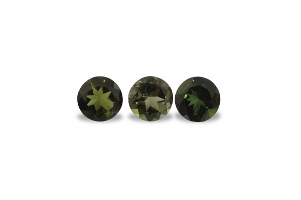 Wholesale 5 mm Green Tourmaline Faceted Round @ $25.00