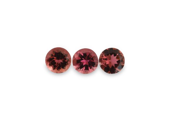 Wholesale 5 mm Pink Tourmaline Faceted Rounds @ $48.00