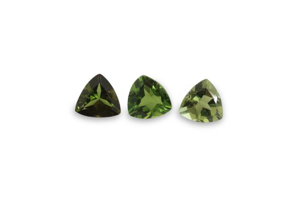 5 x 5 mm Green Tourmaline Trilliants @ $22.50
