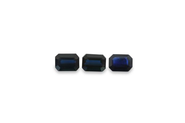 Wholesale Blue Sapphire Faceted Octagon 5 x 7 mm