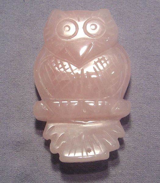 Rose Quartz Owl Pendant