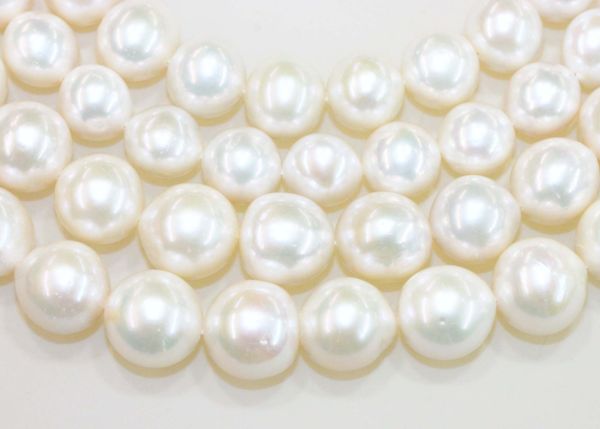 10-11mm+ White Off-Round Pearls
