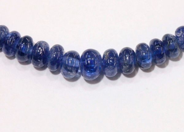Sapphire Graduated Smooth Rondel Bead Strand 2.2-4mm