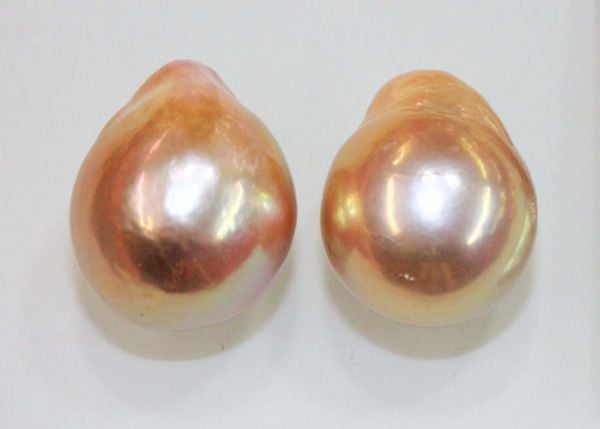 13-15mm Natural Color Fireball Pearl Pair