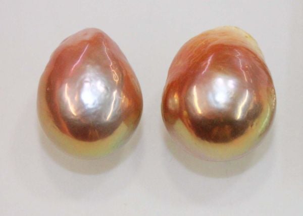 Natural Color Fireball Pearl Pair