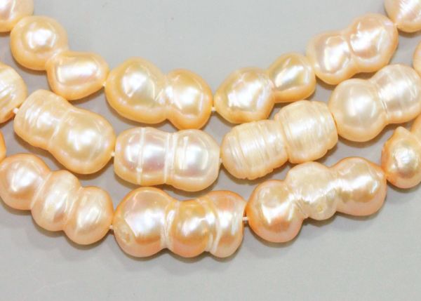 Natural Color 8-9mm Peanut Pearl Strands