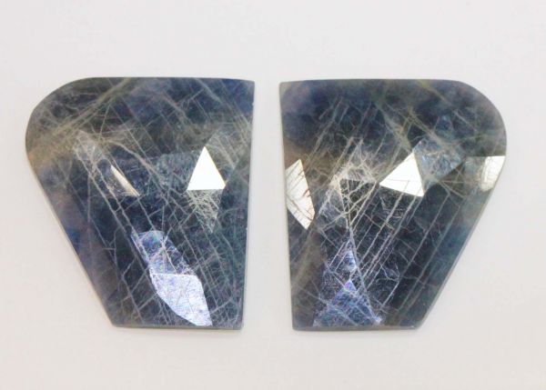 Sliced Sapphire Pair, 37.12 cts.