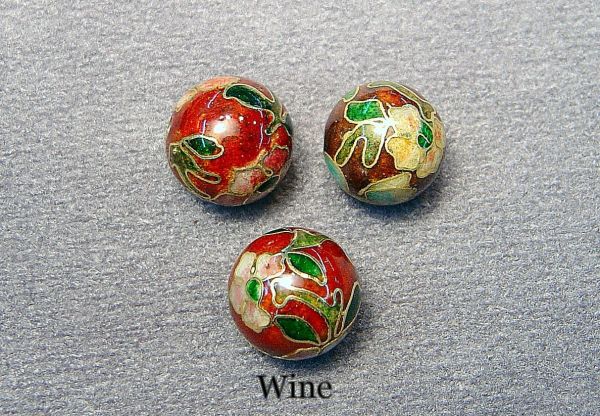 Cloisonn&eacute; Translucent Beads 15mm 