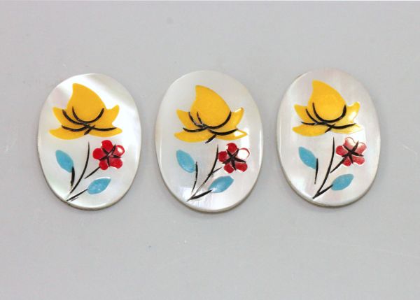 Inlay Mother-of-Pearl Cabochons - Flowers