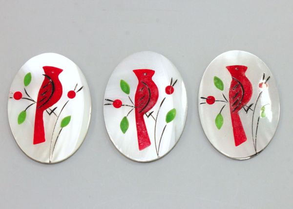 Inlay Mother-of-Pearl Cabochons - Cardinal