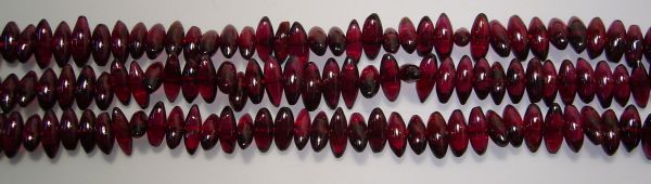 Side-Drilled Oval Garnet Beads