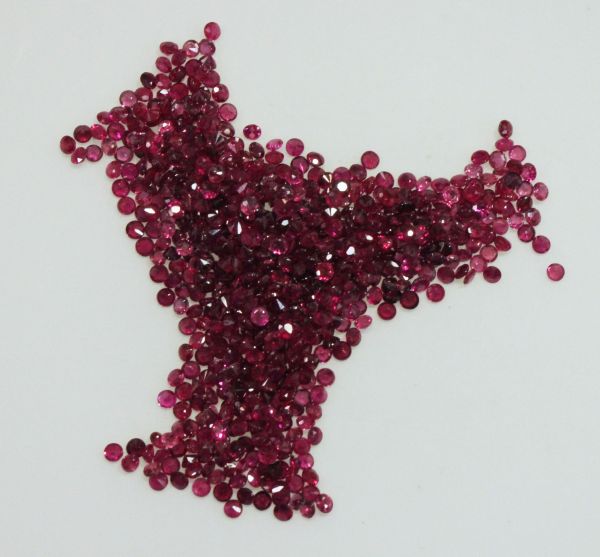1-2mm Faceted Round Ruby @ $57.50/ct.