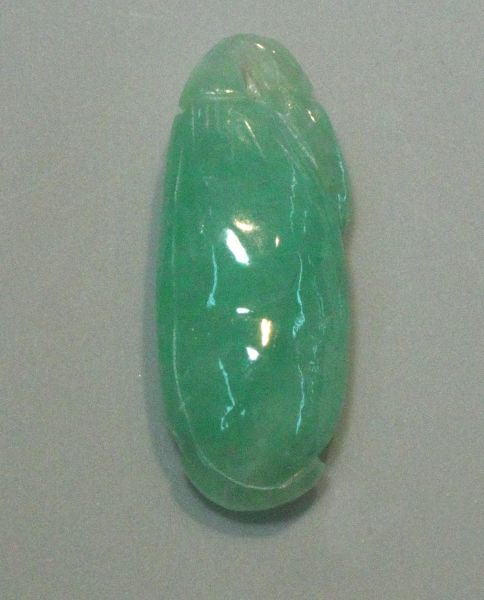 Natural Jadeite Hand-Carved Pendant - Bean Pod