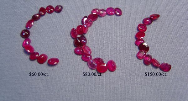 Ruby Faceted Oval - 5x6mm