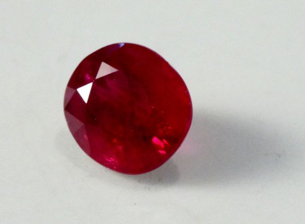 Ruby Faceted Oval  5.4x6mm - 1.04 cts.