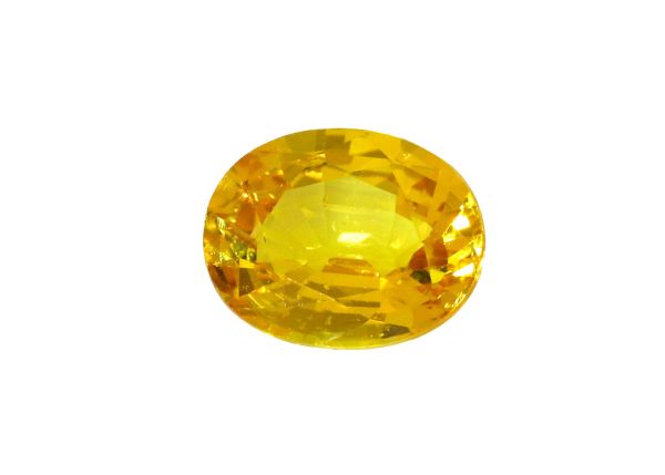 Yellow Sapphire Faceted Oval 1.25 cts. - 5.75x7.3mm 