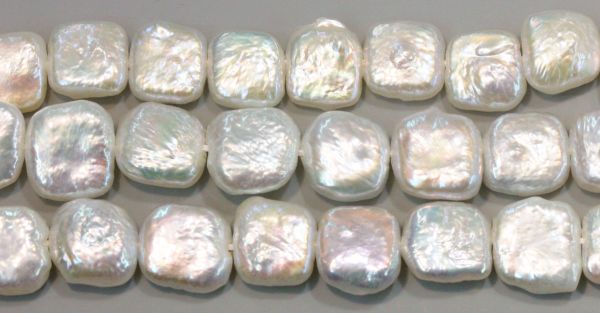 10-12mm Chiclet White Pearls 
