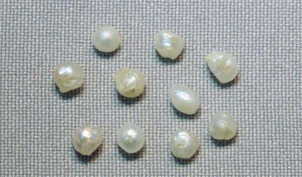 Undrilled antique natural pearls