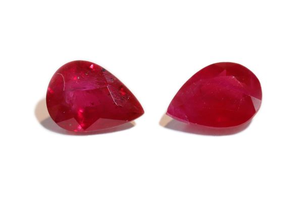 5x7mm Pear shaped Ruby Pair 1