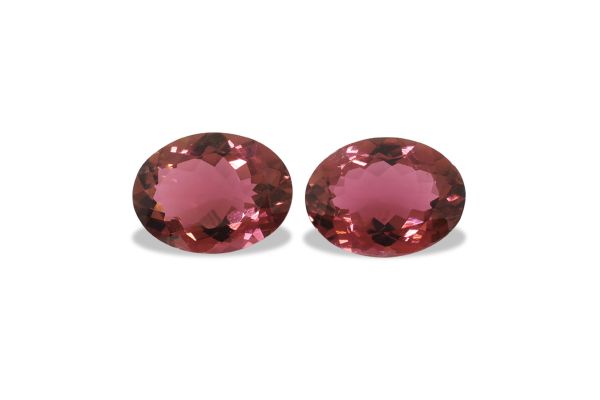 Wholesale 6 x 8 mm Red Tourmaline Faceted Oval Pair