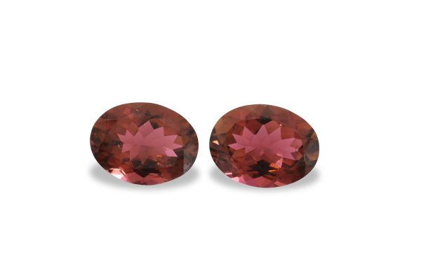 Wholesale 6 x 8 mm Red Tourmaline Oval Pair - 2.33 ct