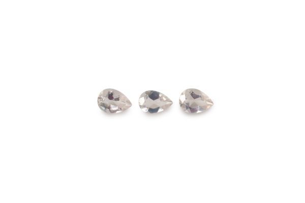 Rose Quartz Faceted Pears 6 x 8 mm