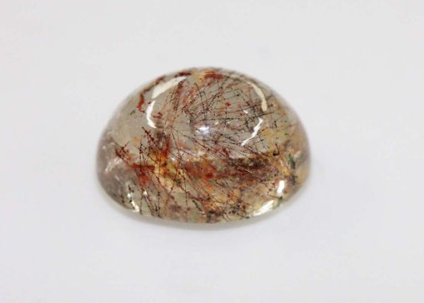 Quartz with Lepidocrocite & Rutile Oval Cabochon, 9.07 cts. - 10.1x14mm
