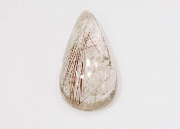 Quartz Crystal with Rutile Pear Cabochon - 13.51 cts.