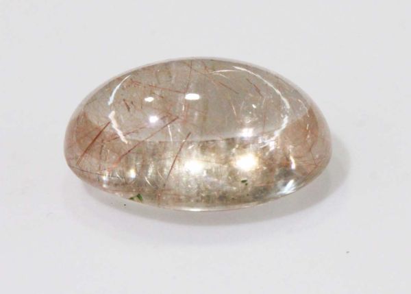 Quartz Crystal with Rutile Oval Cabochon , 9. 17 cts. - 10.9x16mm