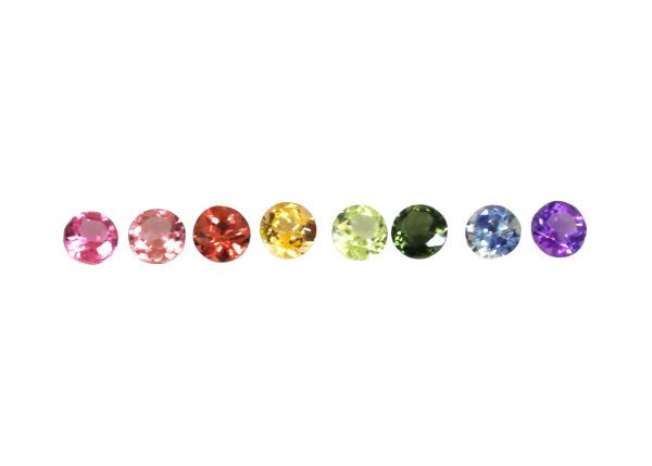 Gemstone Rainbow Suite of 8 - 3mm