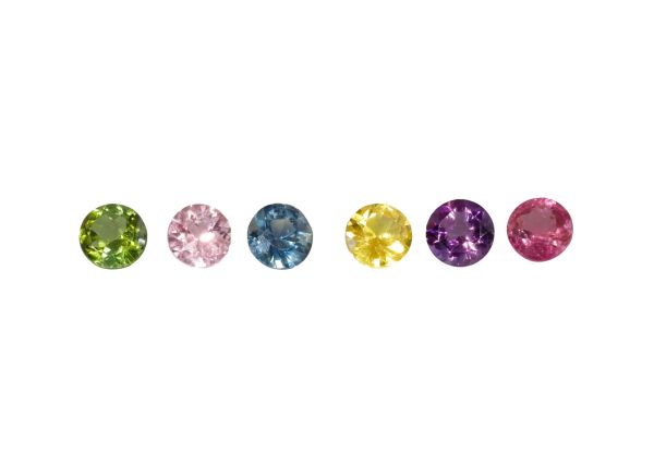 Gemstone Rainbow Suite of 6 - 3mm
