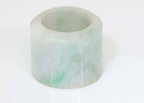 Natural Jadeite Archer's Ring Hand-Carved - Qing Dynasty