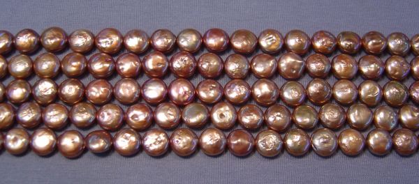 Chai Tea 9mm Baby Coin Pearls