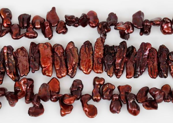 Wholesale Red Keshi Freshwater Cultured Pearl Lot - #16